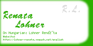 renata lohner business card